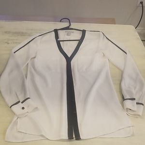 H&M tuxedo blouse size 2